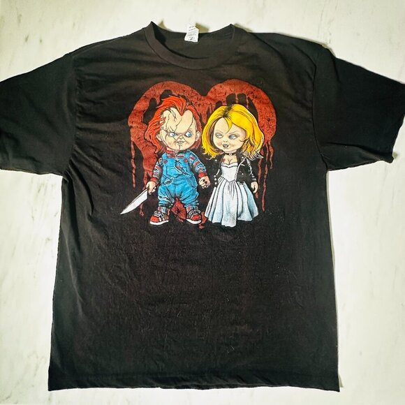 Teestyled Other - Bride of Chucky T-shirt Tee 2XL Black XXL Child's Play